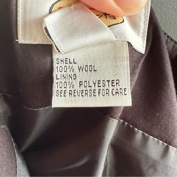 NWOT TALBOTS Black and White Polka Dot Wool Button Preppy Skirt Size 8 - Picture 8 of 8